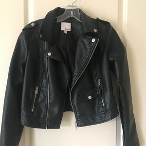 Bonga cropped FAUX leather jacket